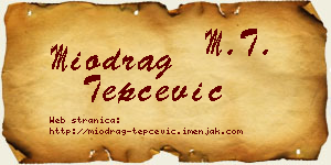 Miodrag Tepčević vizit kartica